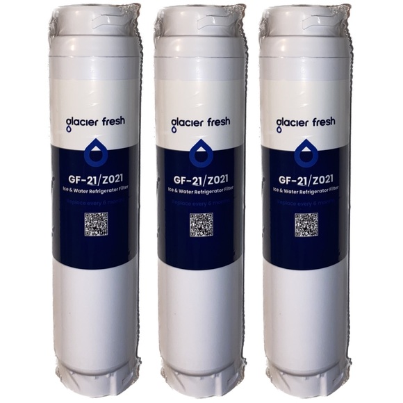 Glacier Fresh GF-21/Z021 Ice & Water Refrigerator Filter for Bosch 3PK - Picture 1 of 4